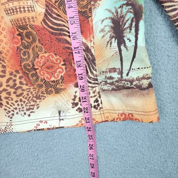 Maggy London Jacket Blazer Womens 12 Full Zip Colorful Africa Animals Artsy - Picture 8 of 16